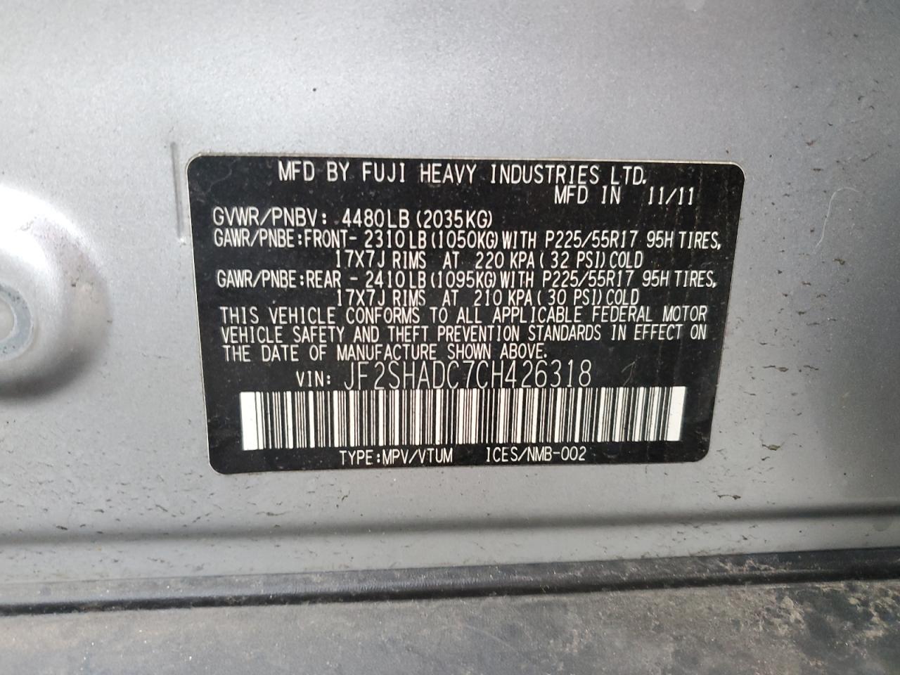 SUBARU FORESTER 2.5X PREMIUM