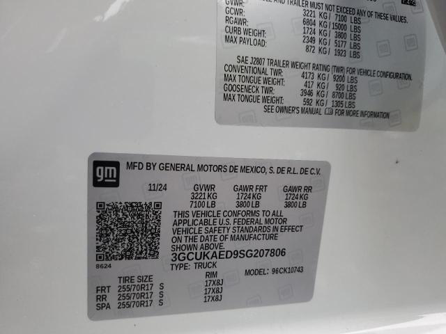 2025 CHEVROLET SILVERADO - 3GCUKAED9SG207806