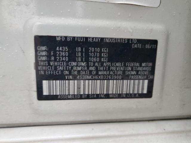 2011 SUBARU LEGACY 2.5 - 4S3BMCH6XB3263900
