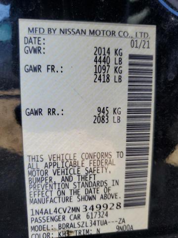 2021 NISSAN ALTIMA SR - 1N4AL4CV2MN349928