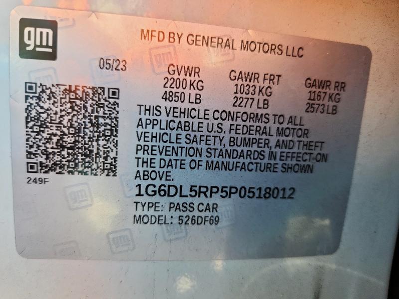 2023 CADILLAC CT4-V BLAC 1G6DL5RP5P0518012