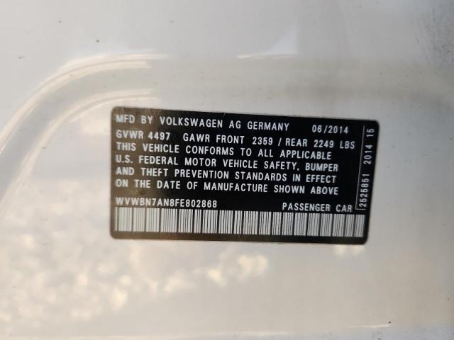 2015 VOLKSWAGEN CC SPORT WVWBN7AN8FE802868