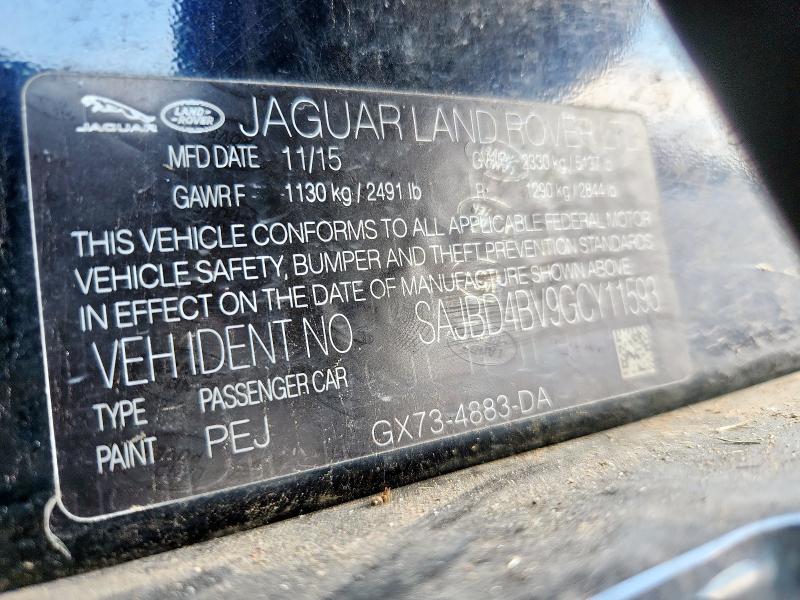 2016 JAGUAR XF PREMIUM SAJBD4BV9GCY11593