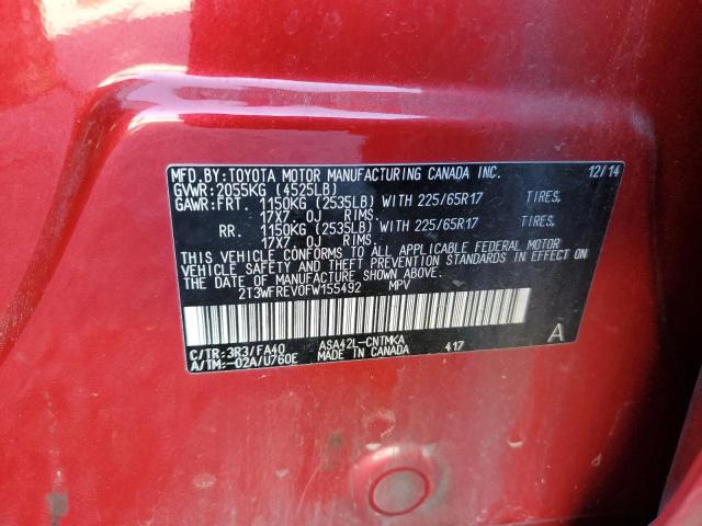 2015 TOYOTA RAV4 XLE - 2T3WFREV0FW155492