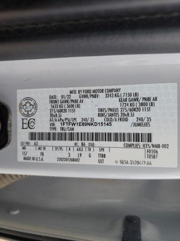 2022 FORD F150 SUPER - 1FTFW1E89NKD15145