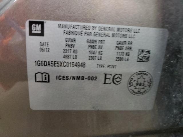 2012 CADILLAC CTS - 1G6DA5E5XC0154948