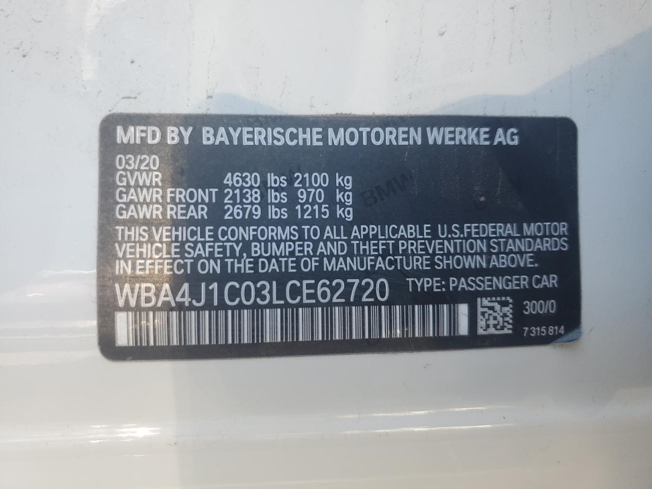 BMW 4 SERIES GRAN COUPE GRAN COUPE