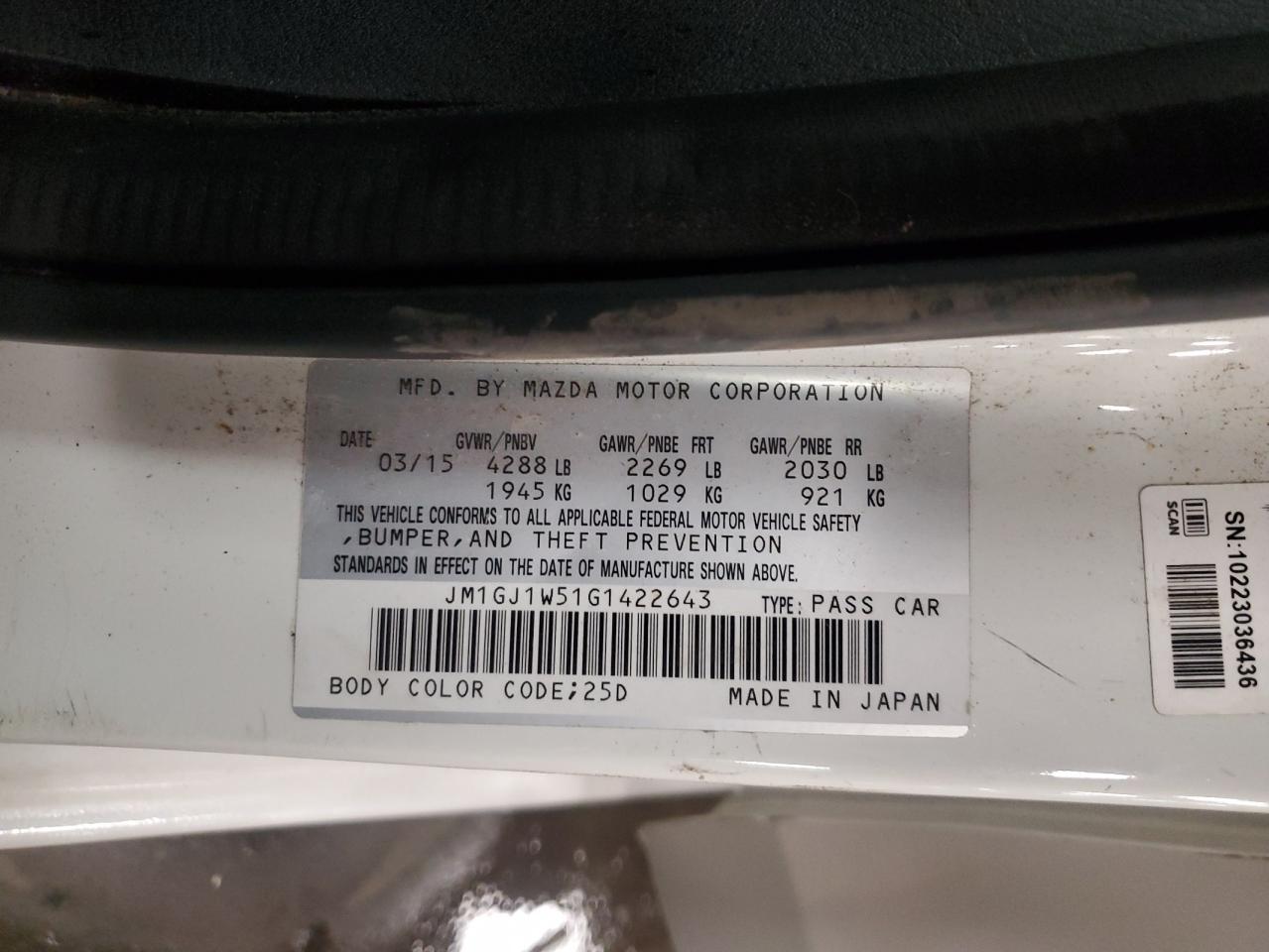 MAZDA 6 GRAND TOURING