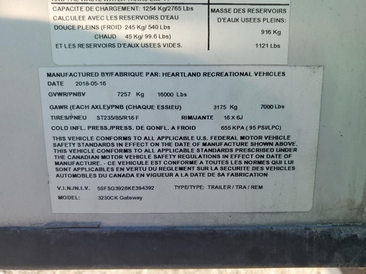 Lot #3263741702 2019 HEART LAND GATEWAY 32