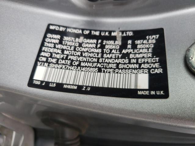 2018 HONDA CIVIC SPOR #3302646035