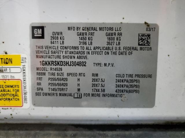 2017 GMC ACADIA LIM 1GKKRSKD3HJ304802