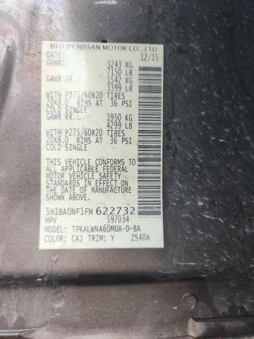 2015 NISSAN ARMADA PLA 5N1BA0NF1FN622732