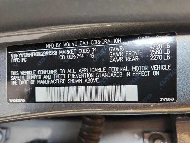2016 VOLVO S60 PREMIER YV126MFK0G2391568