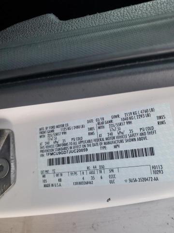 2018 FORD ESCAPE SE #3310321009