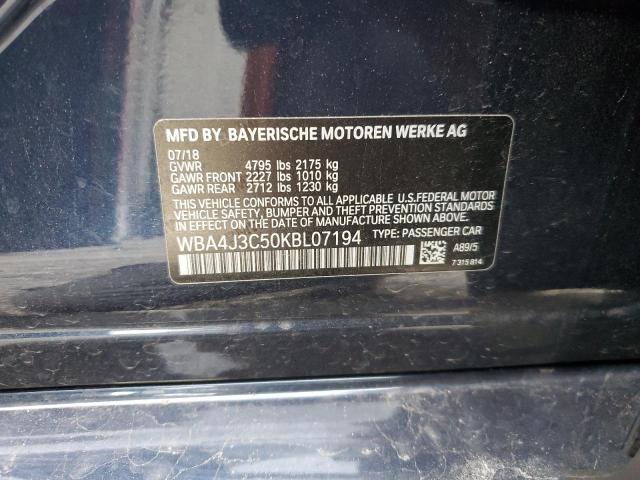 2019 BMW 430XI GRAN WBA4J3C50KBL07194