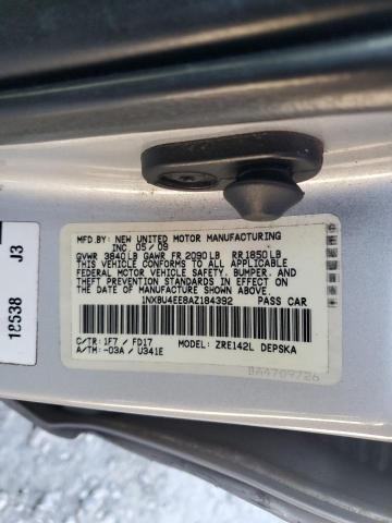 2010 TOYOTA COROLLA BA - 1NXBU4EE8AZ184392