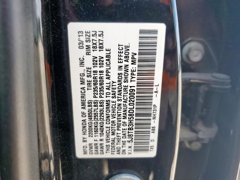 2013 ACURA RDX TECHNO - 5J8TB3H58DL020091