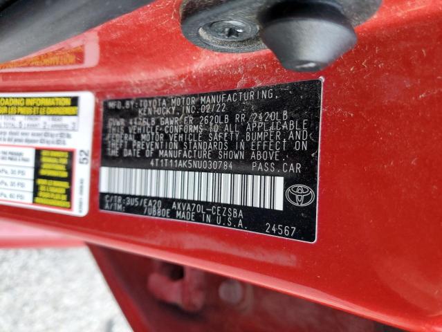 2022 TOYOTA CAMRY SE #3290246299