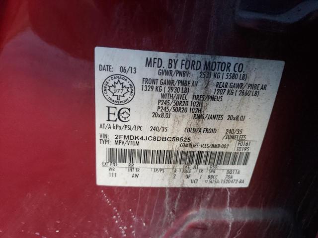 2013 FORD EDGE SEL - 2FMDK4JC8DBC59525