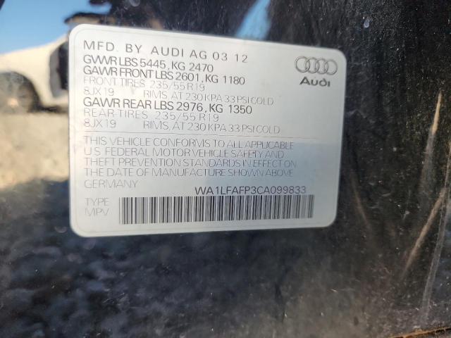 2012 AUDI Q5 PREMIUM - WA1LFAFP3CA099833