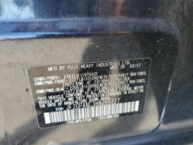 2017 SUBARU CROSSTREK LIMITED JF2GPANC3H8255727