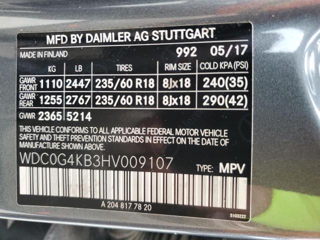 2017 MERCEDES-BENZ GLC 300 4M WDC0G4KB3HV009107