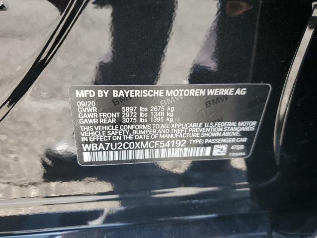 2021 BMW 750 XI WBA7U2C0XMCF54192