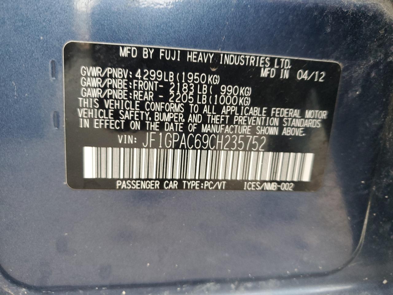 SUBARU IMPREZA PREMIUM