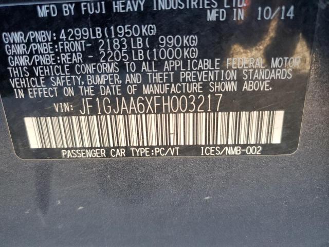 2015 SUBARU IMPREZA - JF1GJAA6XFH003217