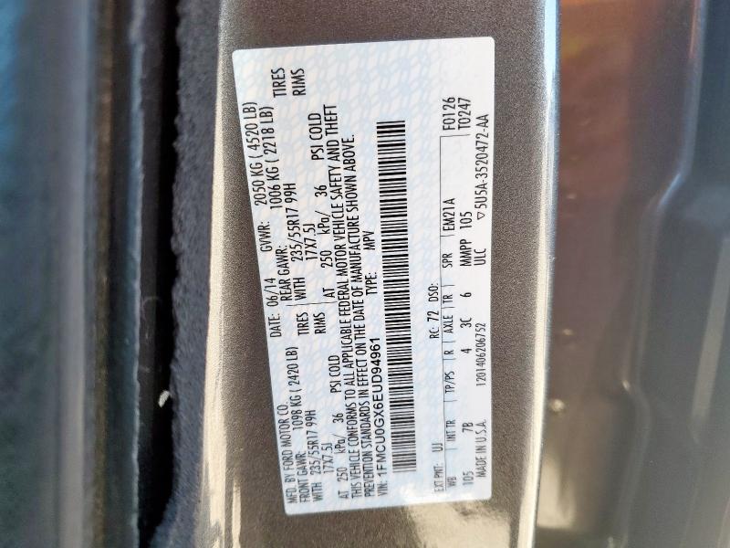 2014 FORD ESCAPE SE - 1FMCU0GX6EUD94961