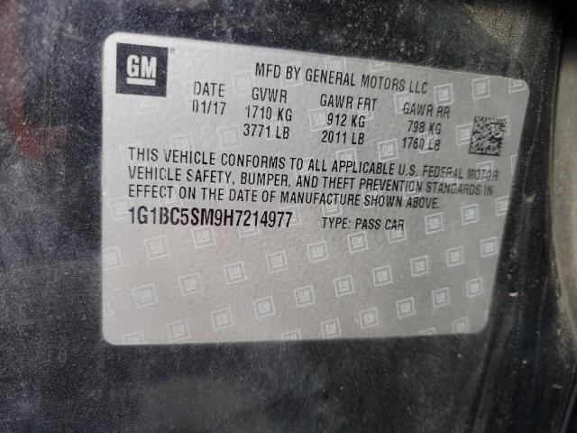 2017 CHEVROLET CRUZE LS 1G1BC5SM9H7214977