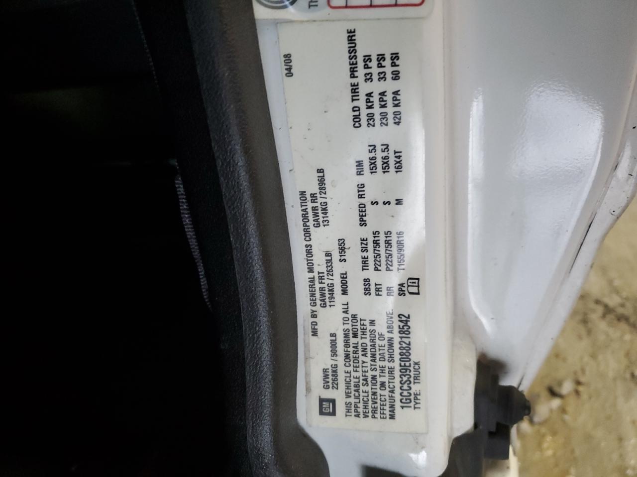 Lot #3311689238 2008 CHEVROLET COLORADO L