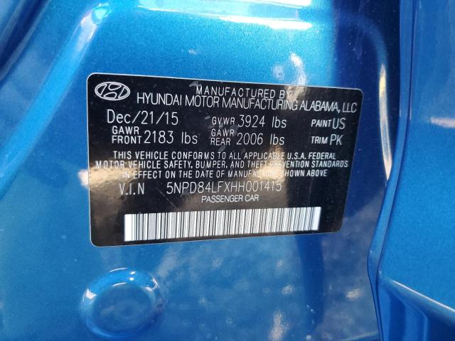 2017 HYUNDAI ELANTRA SE 5NPD84LFXHH001415