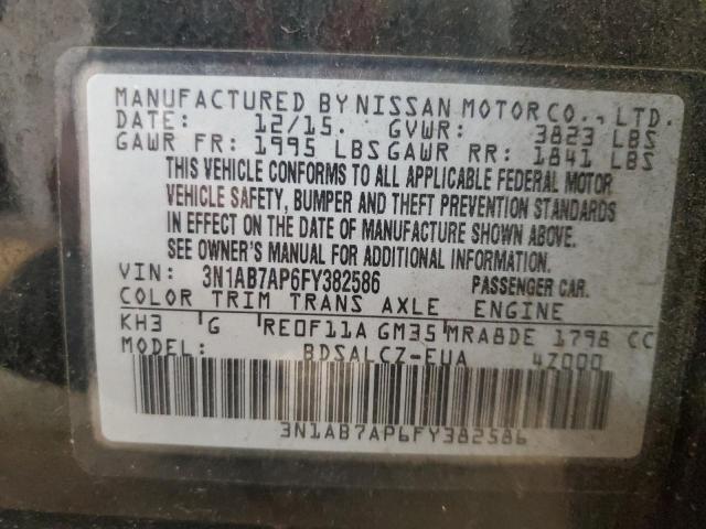 2015 NISSAN SENTRA S - 3N1AB7AP6FY382586