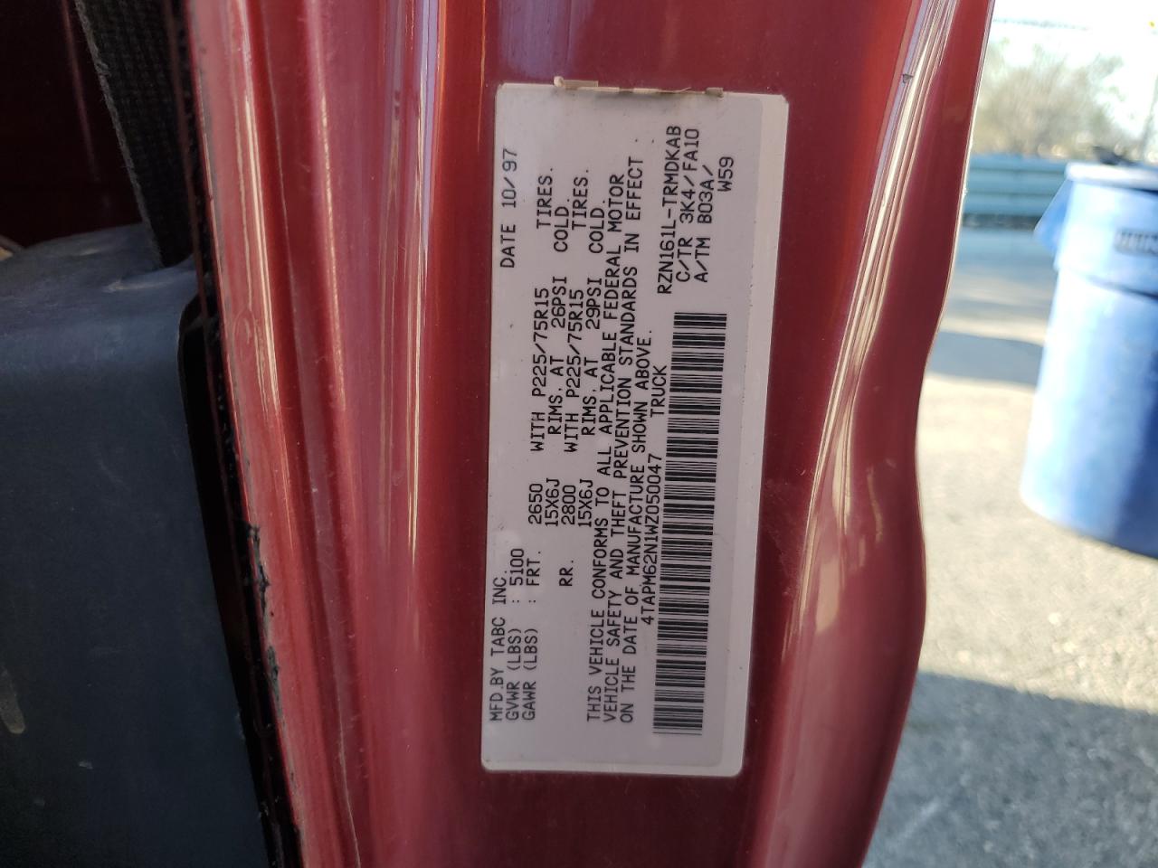 Lot #3285142386 1998 TOYOTA TACOMA