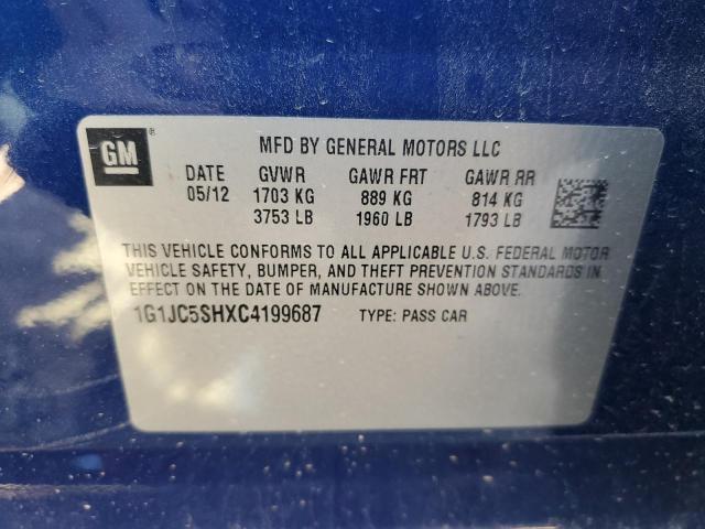 2012 CHEVROLET SONIC LT #3302659016