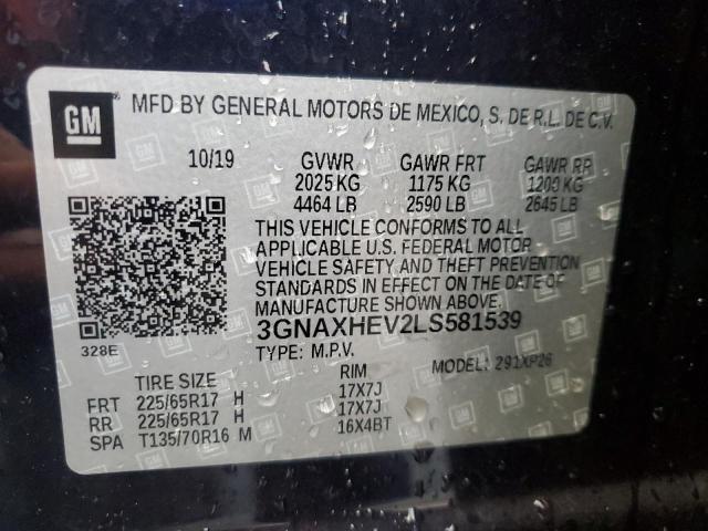 2020 CHEVROLET EQUINOX LS 3GNAXHEV2LS581539