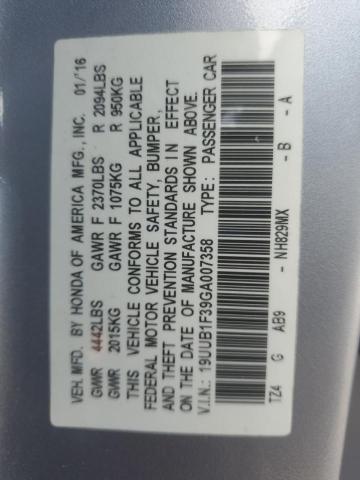 2016 ACURA TLX 19UUB1F39GA007358