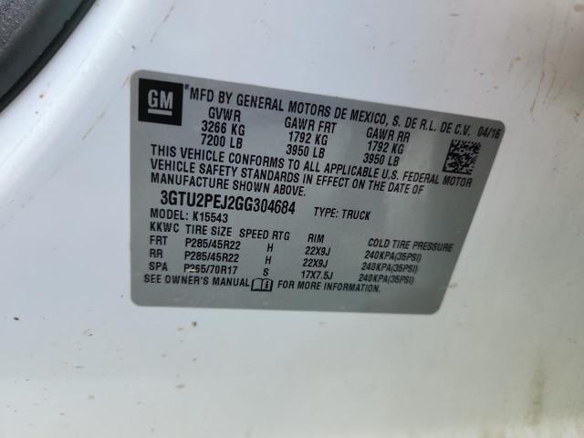 2016 GMC SIERRA K15 - 3GTU2PEJ2GG304684