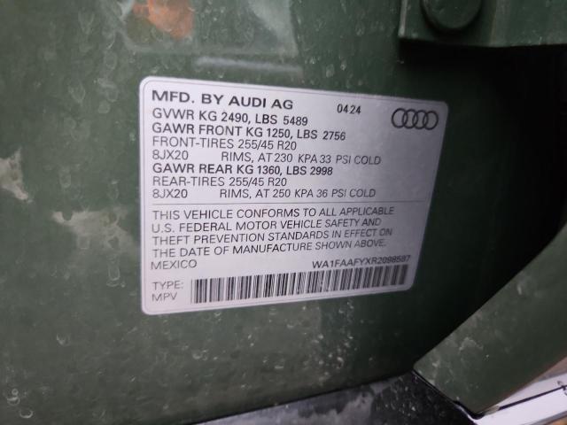 2024 AUDI Q5 PRESTIG WA1FAAFYXR2098587