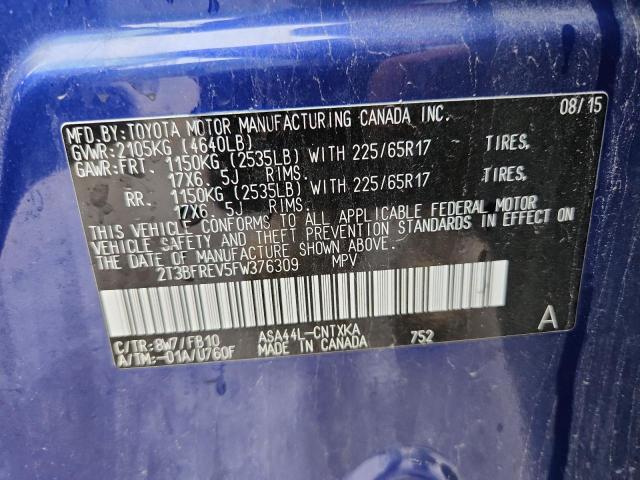 2015 TOYOTA RAV4 LE - 2T3BFREV5FW376309