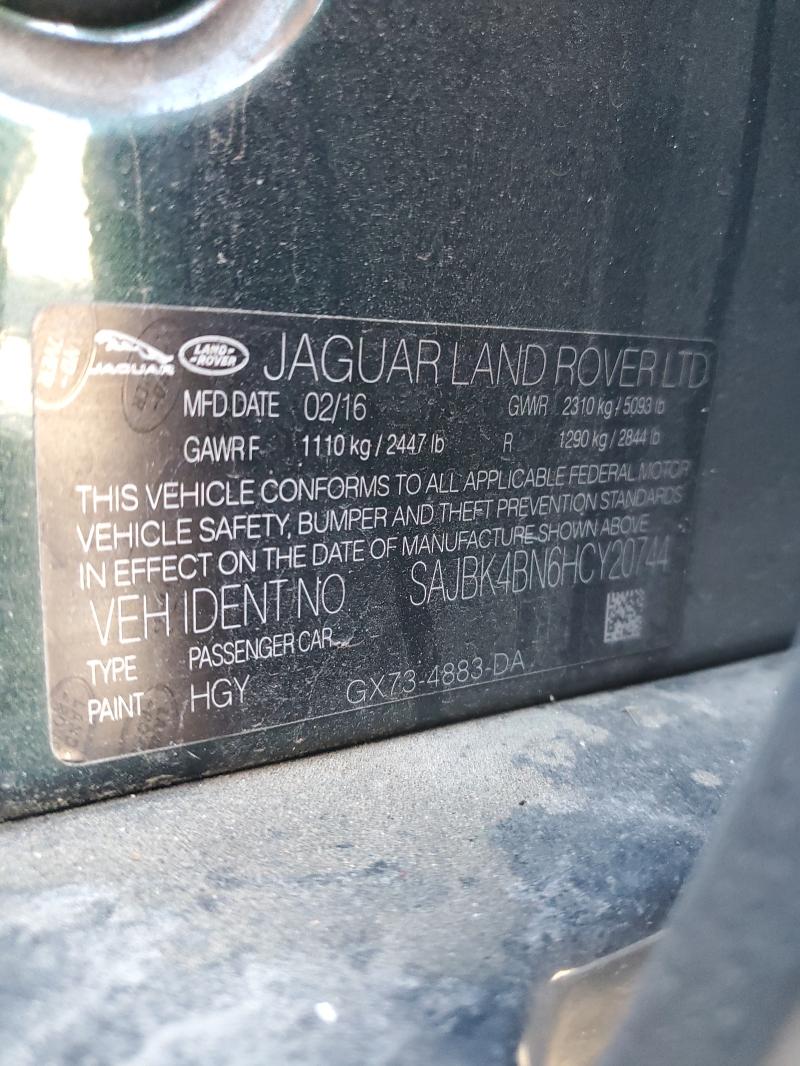 2017 JAGUAR XF PRESTIG SAJBK4BN6HCY20744