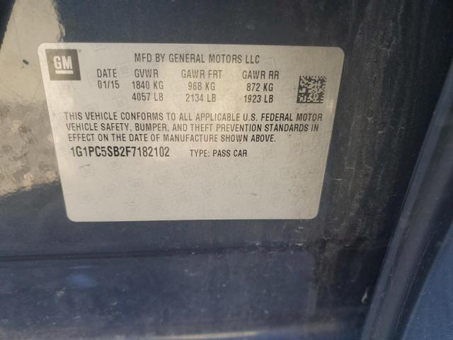2015 CHEVROLET CRUZE - 1G1PC5SB2F7182102