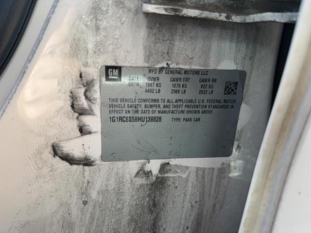 2017 CHEVROLET VOLT LT 1G1RC6S58HU138828