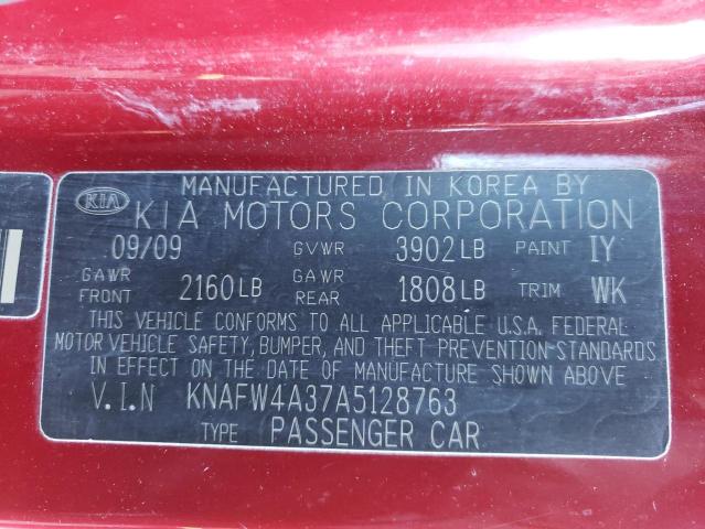 2010 KIA FORTE SX #3305510086