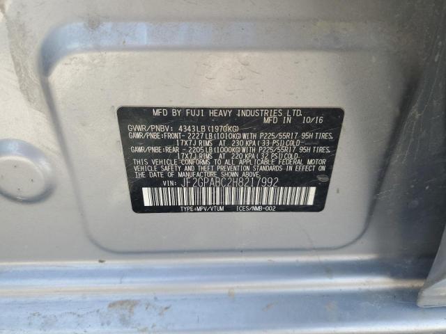 2017 SUBARU CROSSTREK JF2GPABC2H8217992