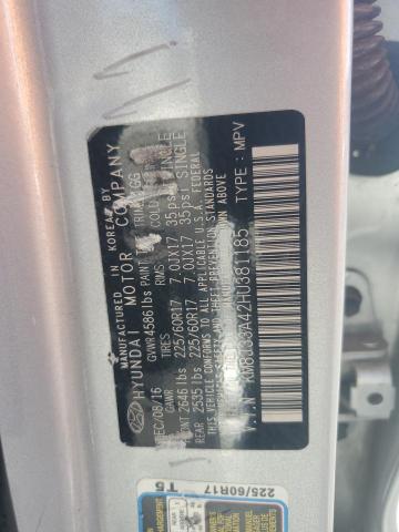 2017 HYUNDAI TUCSON LIM KM8J33A42HU381185