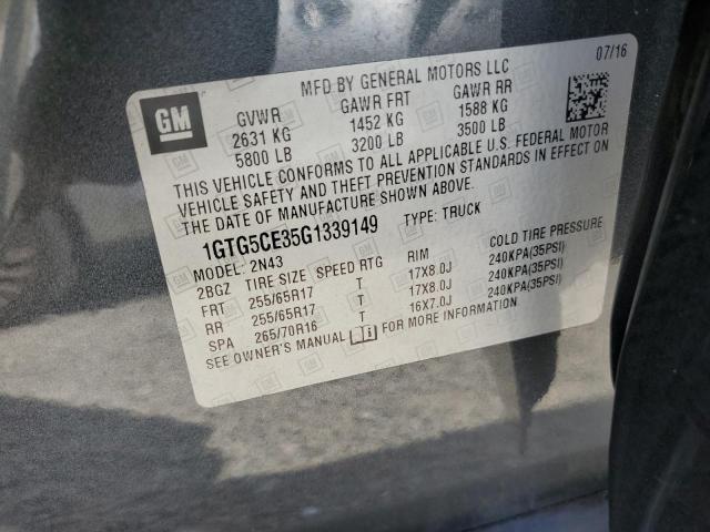 2016 GMC CANYON SLE 1GTG5CE35G1339149