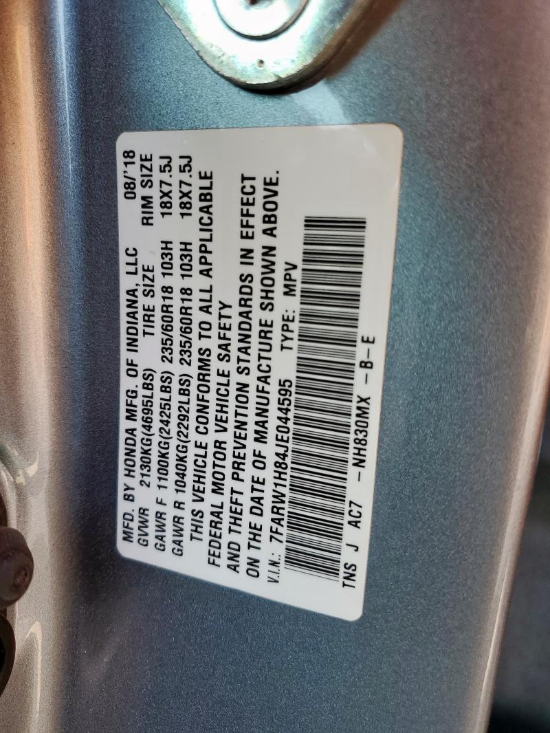 2018 HONDA CR-V EXL - 7FARW1H84JE044595