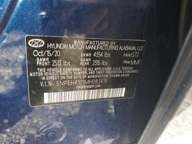 2021 HYUNDAI SONATA LIM 5NPEH4J21MH083419